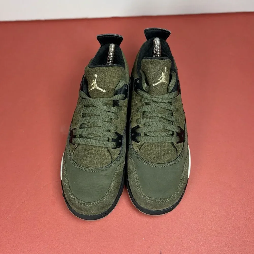 Air Jordan 4 Retro Craft SE Size 1.5 Y PS Athletic Shoes ‘Olive’ (FB9929 200)